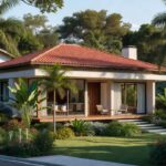 Casa moderna brasileira representando imóvel com habite-se aprovado para compra.