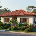 Casa residencial brasileira moderna simbolizando a compra do primeiro imóvel com segurança
