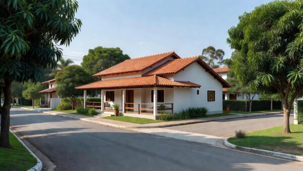 Casa residencial brasileira representando compra de imóvel e certidões necessárias