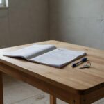 Mesa com contrato de aluguel, caneta e chave em apartamento brasileiro