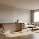 Sala reformada com materiais acessíveis valorizando imóvel brasileiro