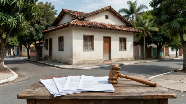 Casa residencial brasileira representando imóvel em leilão judicial
