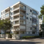Fachada de edifício residencial de condomínio no Brasil