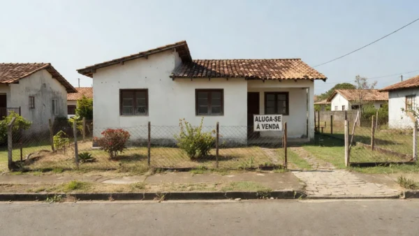 Casa residencial brasileira representando venda de imóvel alugado