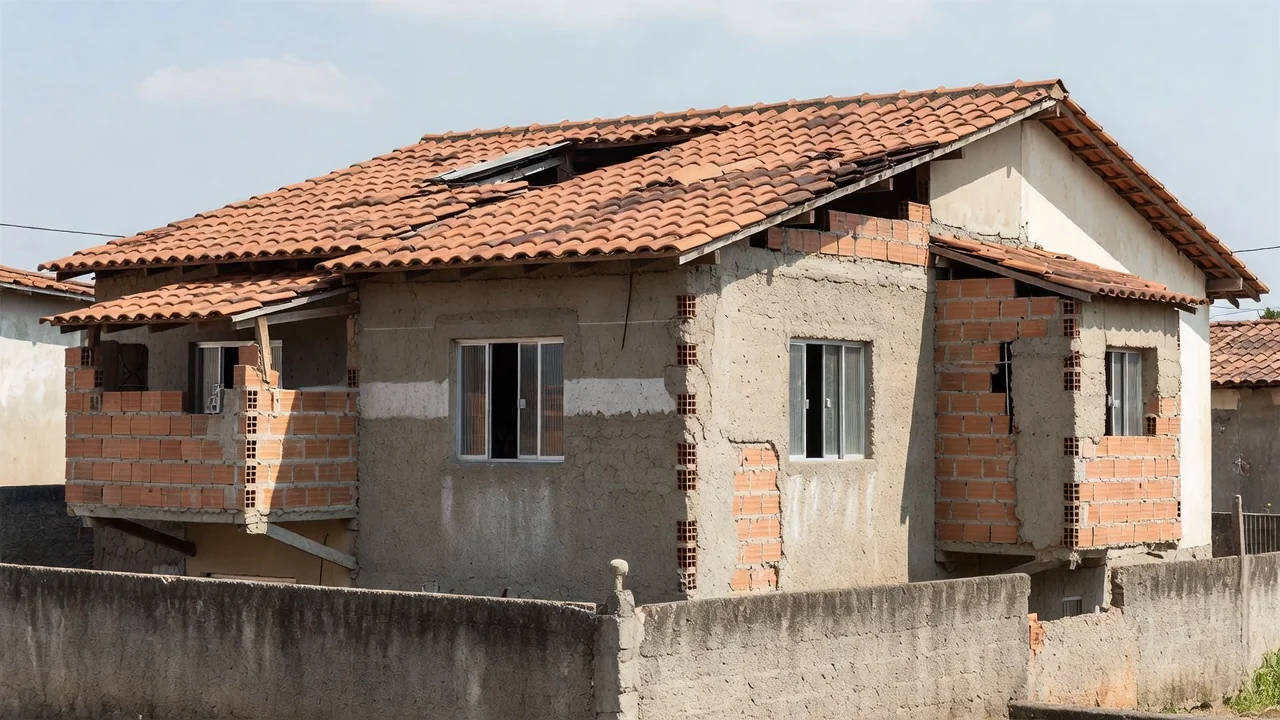 Casa brasileira com reformas irregulares na fachada, guia sobre comprar imóvel