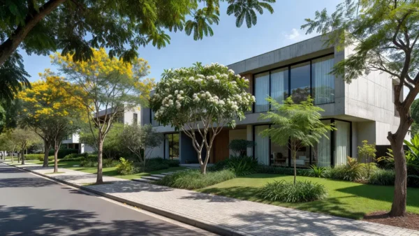 Casa residencial brasileira moderna para comparação de compra ou aluguel de imóvel