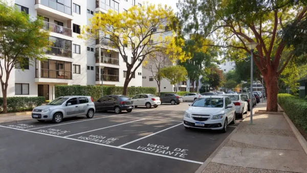 Vagas de visitante em condomínio residencial brasileiro