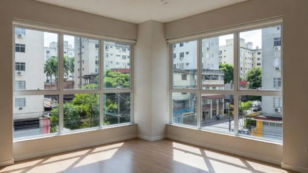 Luz natural entrando em apartamento brasileiro com janelas amplas