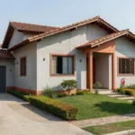 Casa residencial brasileira à venda em bairro tranquilo, simbolizando compra segura de imóvel