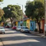 Rua residencial brasileira para avaliar bairro antes de alugar