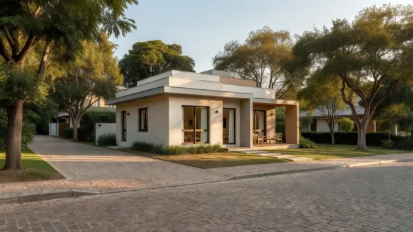Casa moderna brasileira em bairro residencial para primeiro imóvel ou investimento