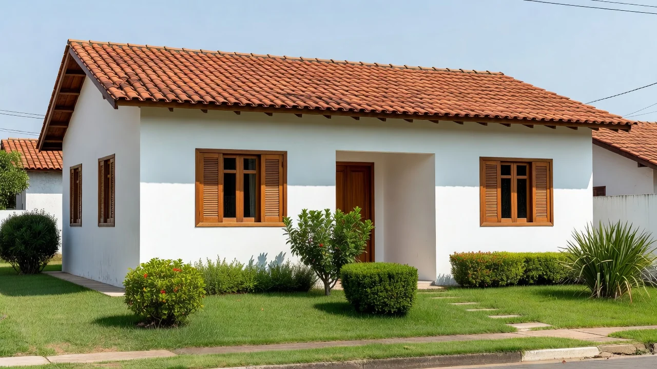 Casa brasileira bem conservada ilustrando cálculo de manutenção anual de imóvel