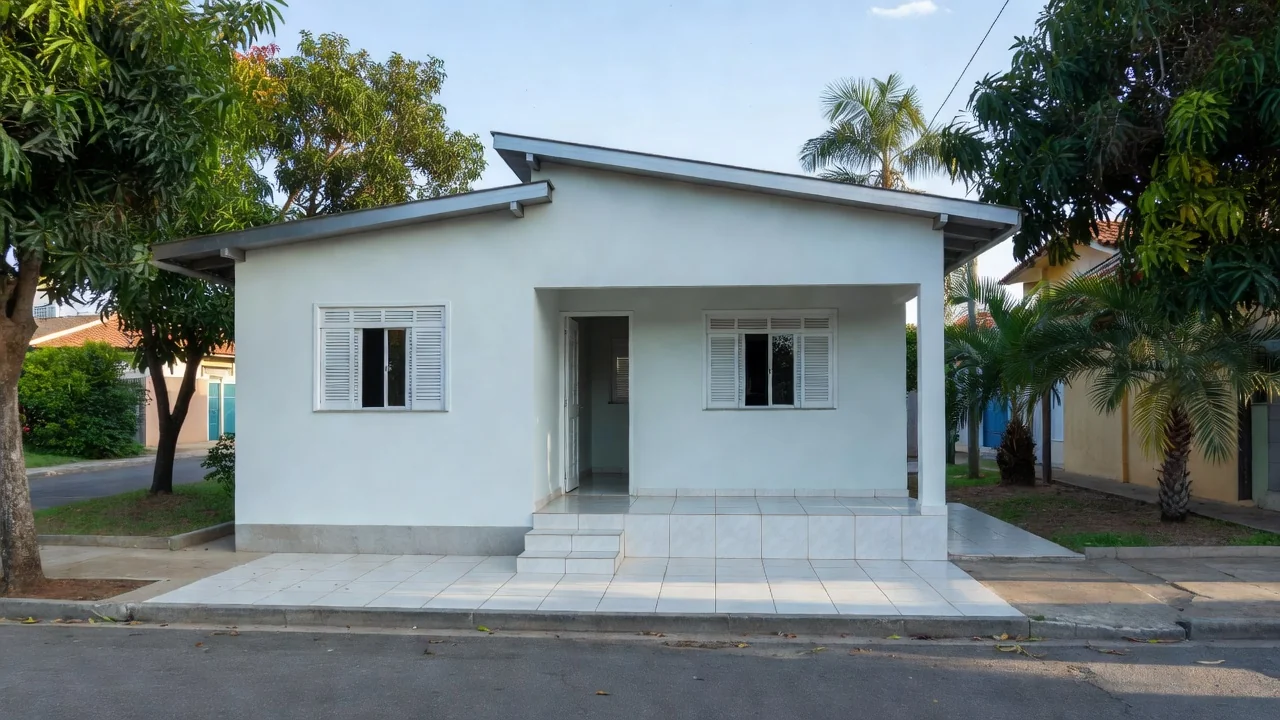 Casa brasileira com benfeitorias e reformas visíveis antes da venda do imóvel