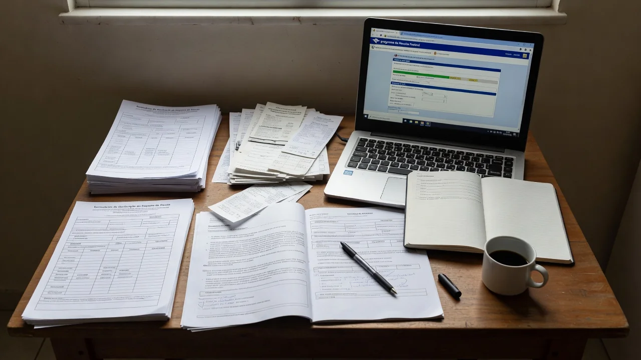 Documentos e notebook para declarar aluguel no Imposto de Renda