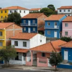 Casas em bairro brasileiro para comparação de imóveis antes da compra