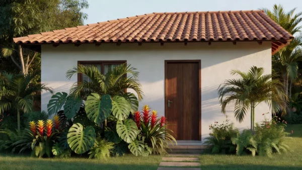 Casa residencial brasileira aconchegante simbolizando compra do primeiro imóvel sem estresse