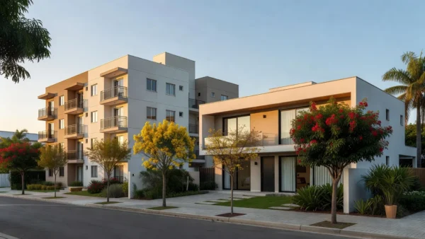 Casa e apartamento em bairro residencial brasileiro para primeira compra