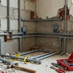 Instalação hidráulica antes da elétrica em reforma de casa no Brasil