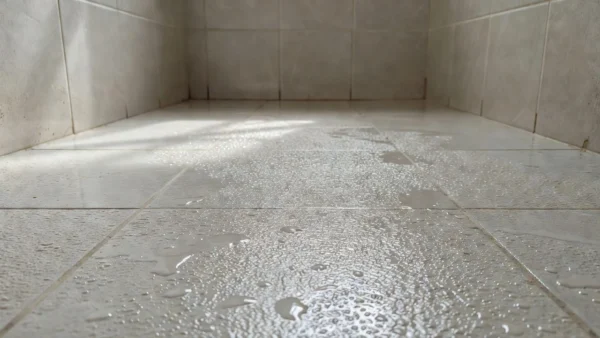 Piso antiderrapante em área molhada de banheiro brasileiro