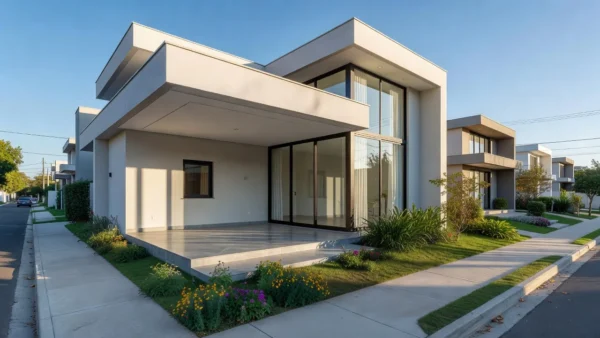 Casa residencial brasileira em bairro suburbano para compra do primeiro imóvel