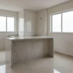 Apartamento reformado com pisos e bancadas de fácil limpeza no Brasil