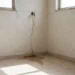 Apartamento alugado no Brasil com rachaduras e vazamento precisando de reparos