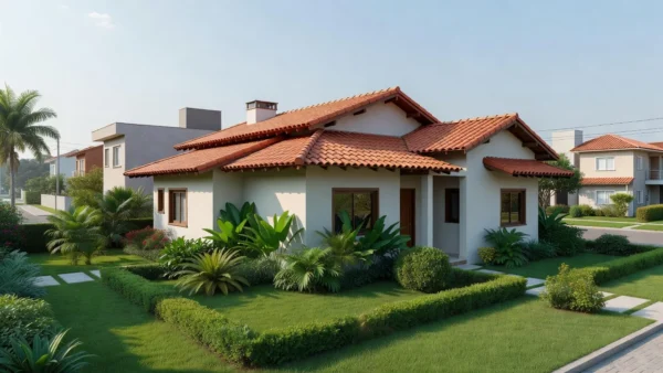 Casa residencial brasileira para compra segura de imóvel de banco