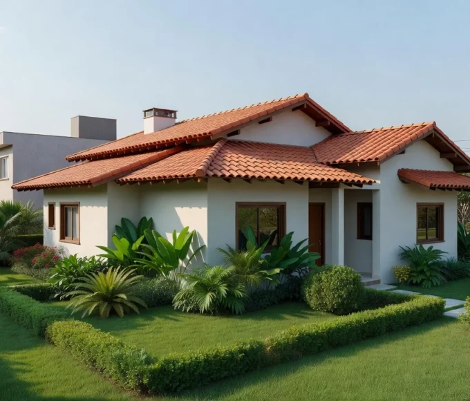 Casa residencial brasileira para compra segura de imóvel de banco