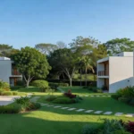 Condomínio residencial brasileiro moderno para aluguel por temporada