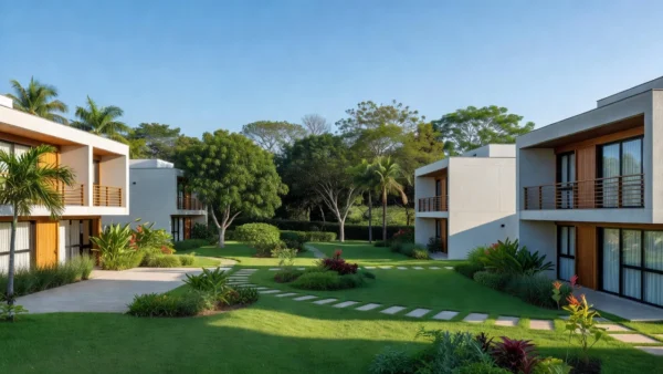 Condomínio residencial brasileiro moderno para aluguel por temporada