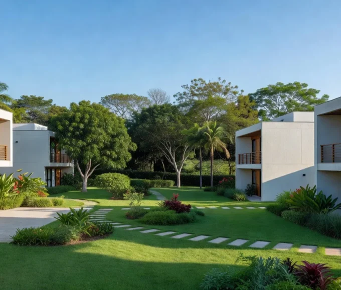 Condomínio residencial brasileiro moderno para aluguel por temporada