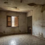 Manchas de infiltração em teto de casa usada brasileira