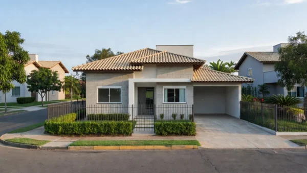 Casa residencial brasileira em transação de compra e venda de imóvel alugado