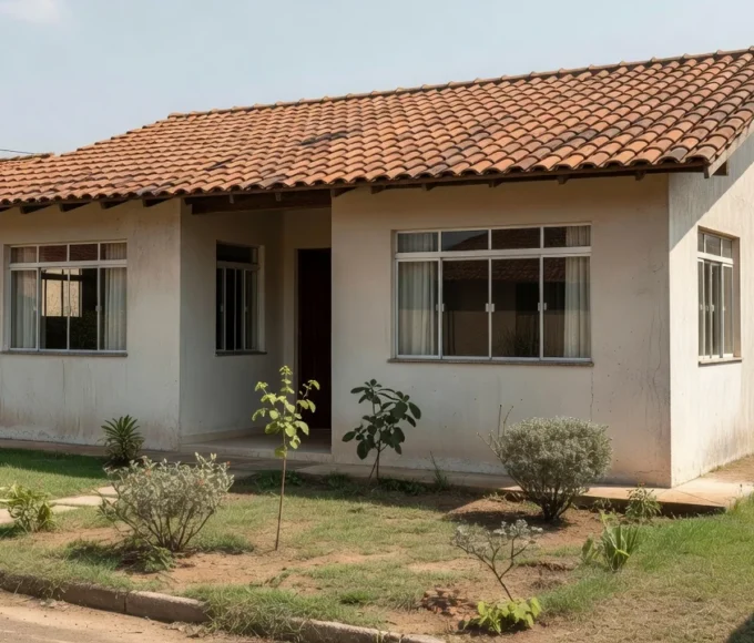 Casa residencial brasileira simbolizando a compra do primeiro imóvel próprio