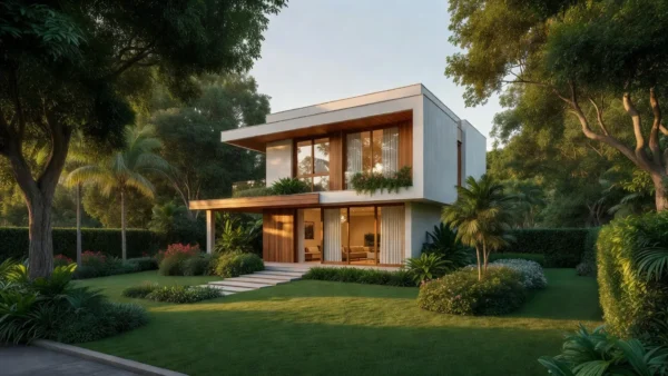 Casa moderna brasileira representando o imóvel ideal encontrado por match imobiliário